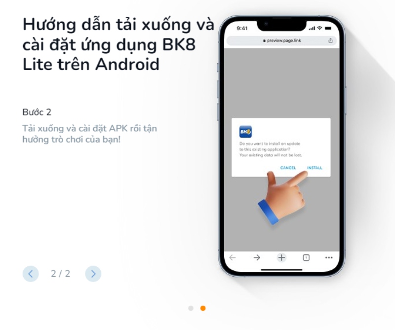 Quét mã và cài đặt app trên di động