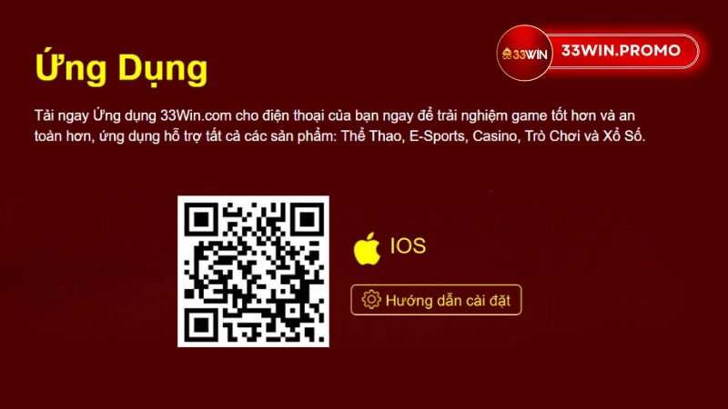 Cách tải app 33win cho hệ điều hành iOS