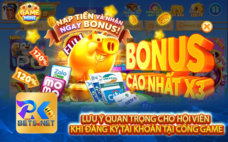 Lưu ý quan trọng cho hội viên khi đăng ký tài khoản tại cổng game